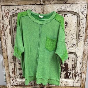 L Fantastic Fawn Green Shirt with Pocket